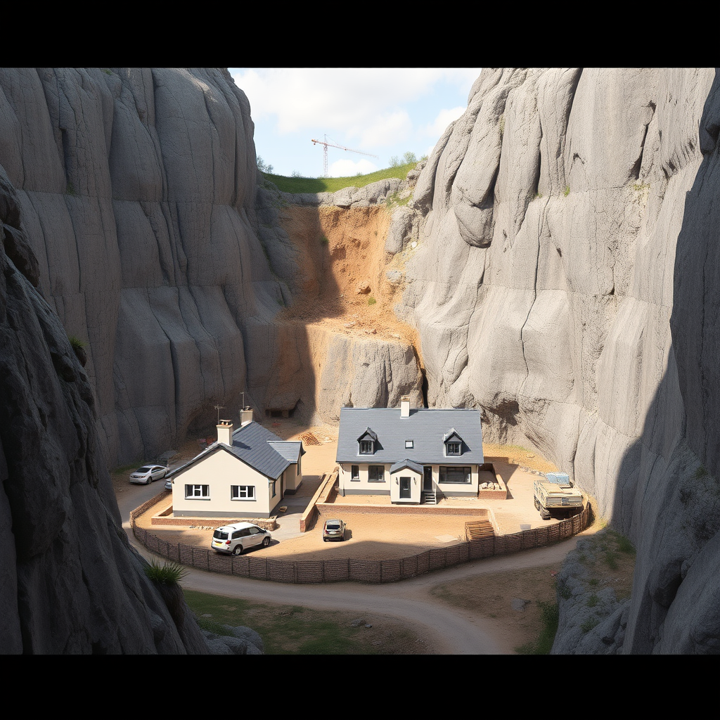 New homes approved for quarry site surrounded by rocky cliffs